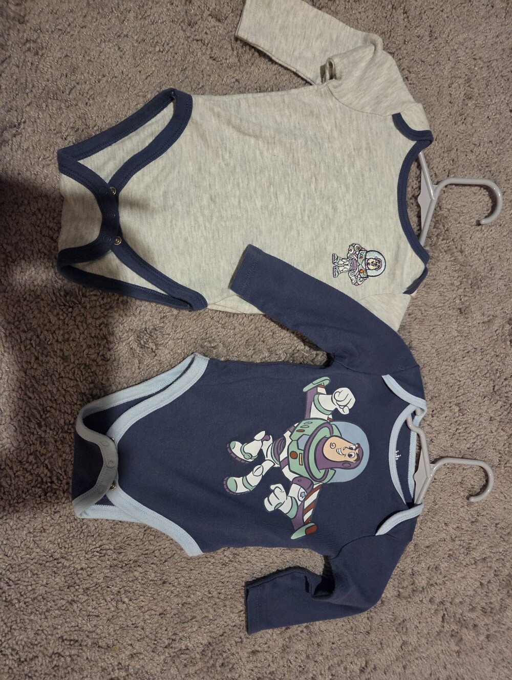 Buzz Lightyear Navy and Light Gray Baby One-Piece Bodysuits